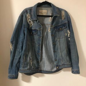 Rachel Roy oversized distressed denim jacket